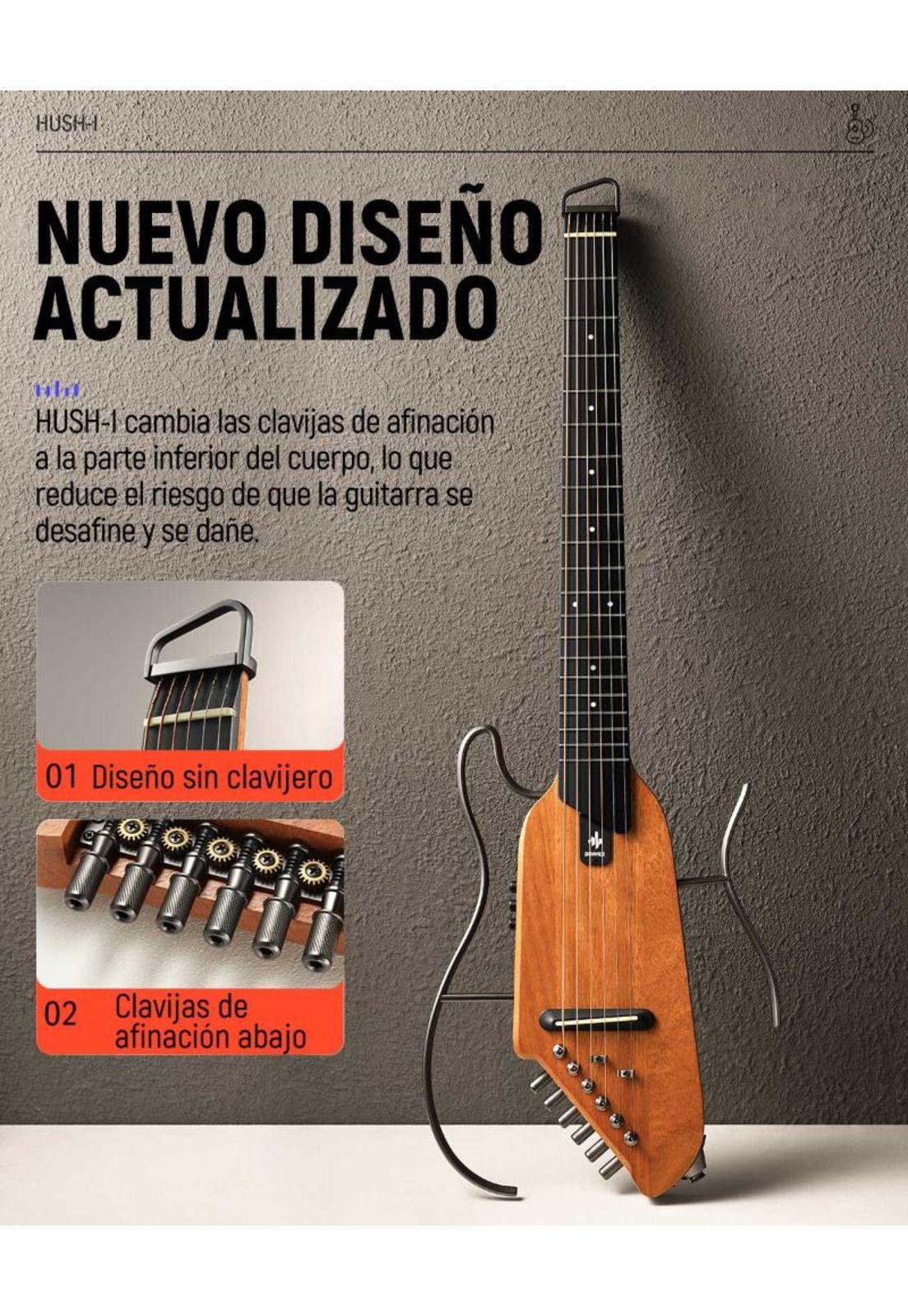 Guitarra Electrica Travel Mahogany Hush-I Mahogany Donner-6