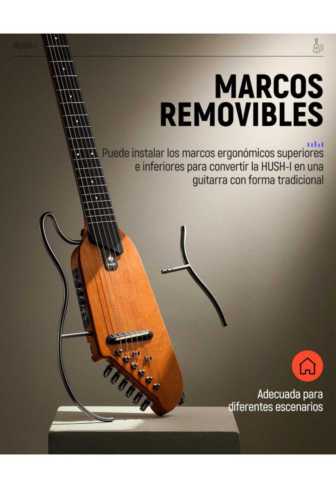 Guitarra Electrica Travel Mahogany Hush-I Mahogany Donner-7