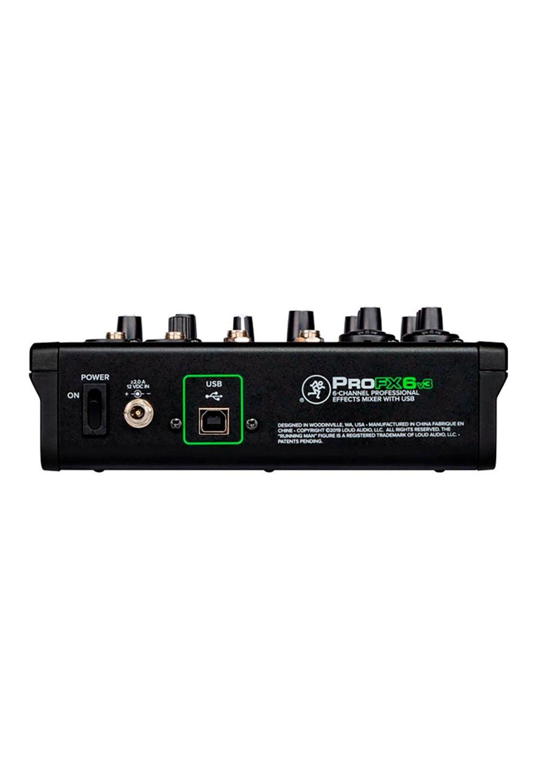 Mixer Mackie Analogico 6 Canales Usb C/Fx PROFX6V3-2