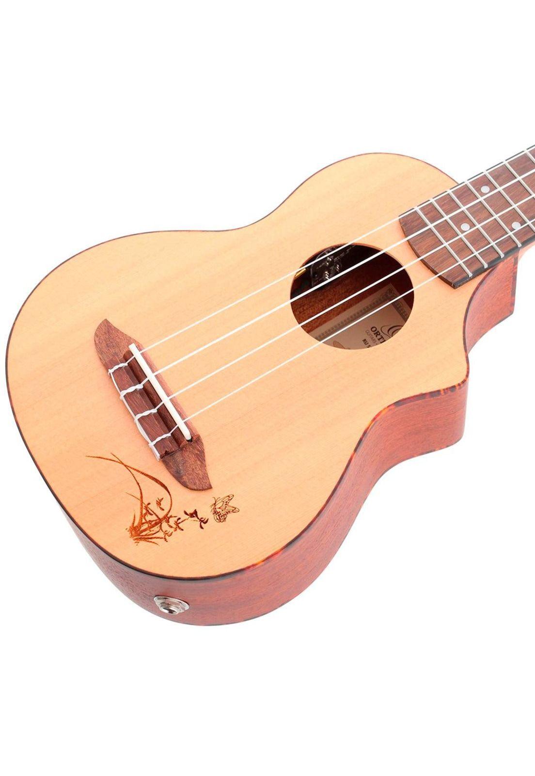Ukelele Soprano Ortega E/A Bonfire Series Natural (Cutaway) RU5CE-SO-3