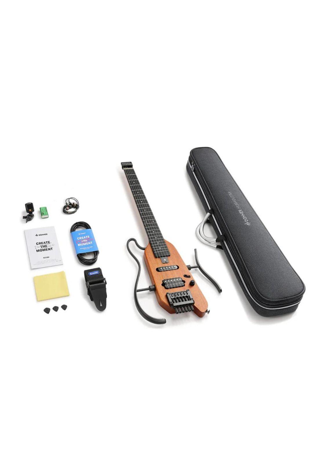 Guitarra Electrica Travel Natural Hush-X Natural Donner-1