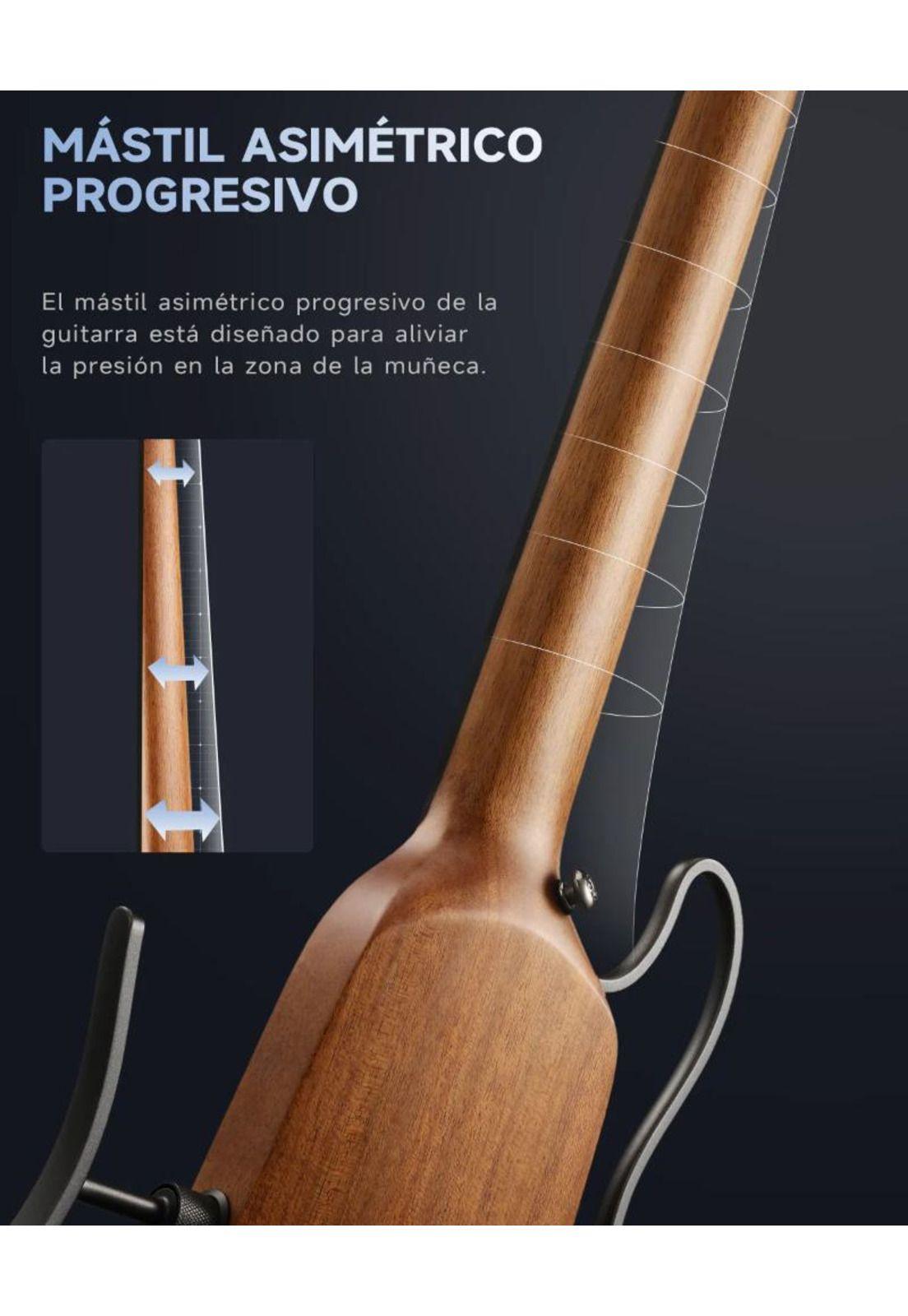 Guitarra Electrica Travel Natural Hush-X Natural Donner-5