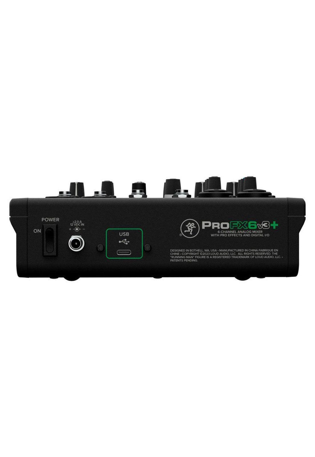 Mixer Analógico 6 Canales- Usb C/Fx+Bt+Loopback Profx6V3+-4