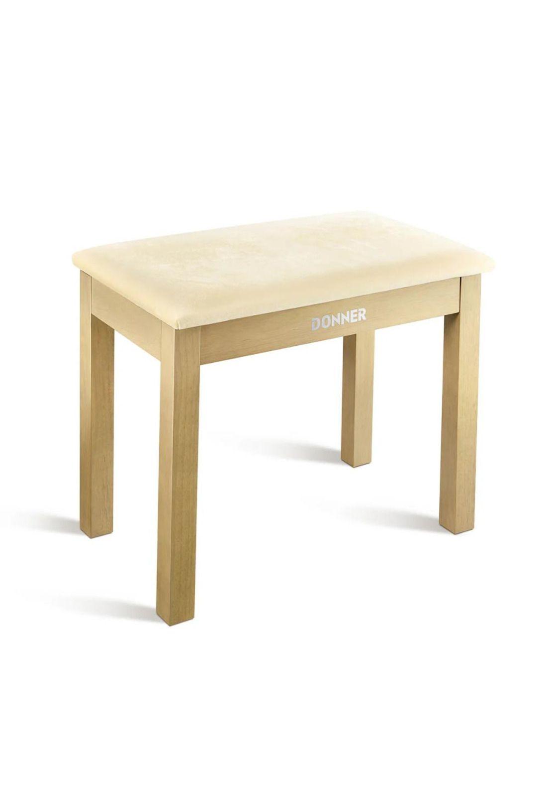 Banqueta De Piano C/Almacenamiento Beige Ec6749 Donner-0