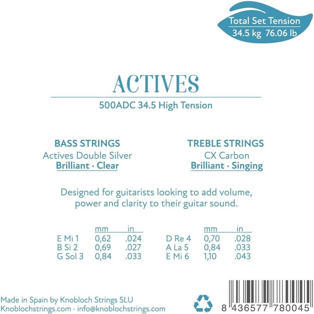 Set de cuerdas Knobloch Actives Carbon CX Tensión alta-500ADC-1