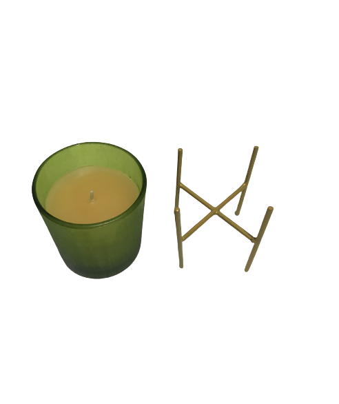 Vela aromaterapia vidrio con base-3