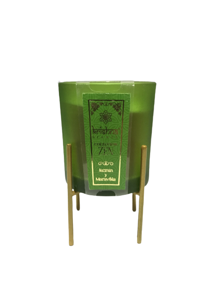 Vela aromaterapia vidrio con base-0