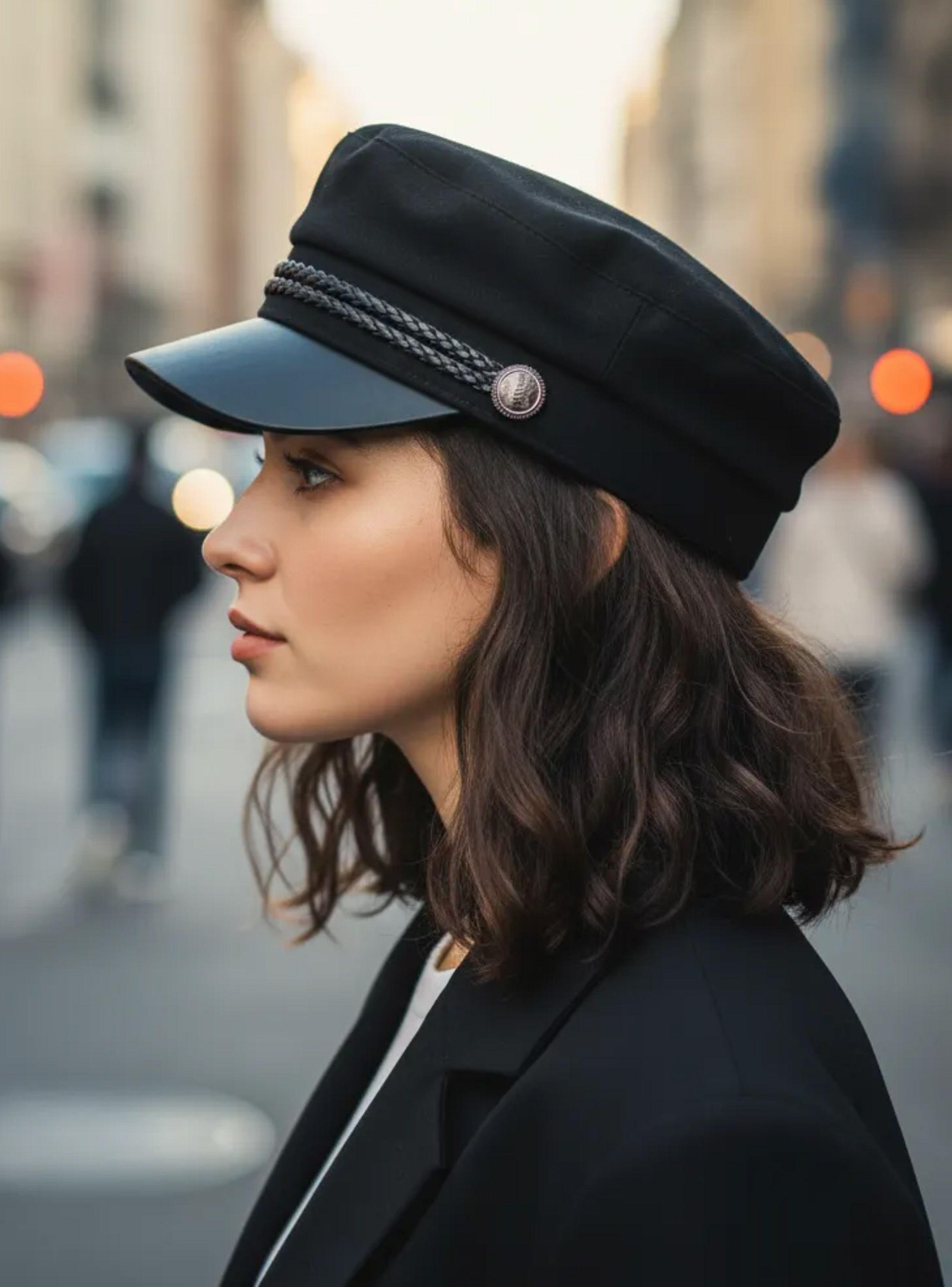 Sombrero Boina Militar Gamuza Visera Cuerina Oto o 2026-0