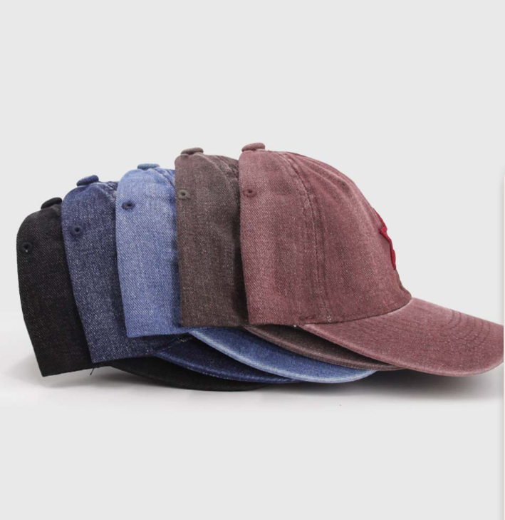 Gorra Denim Prelavada Con Estrella Azul-5