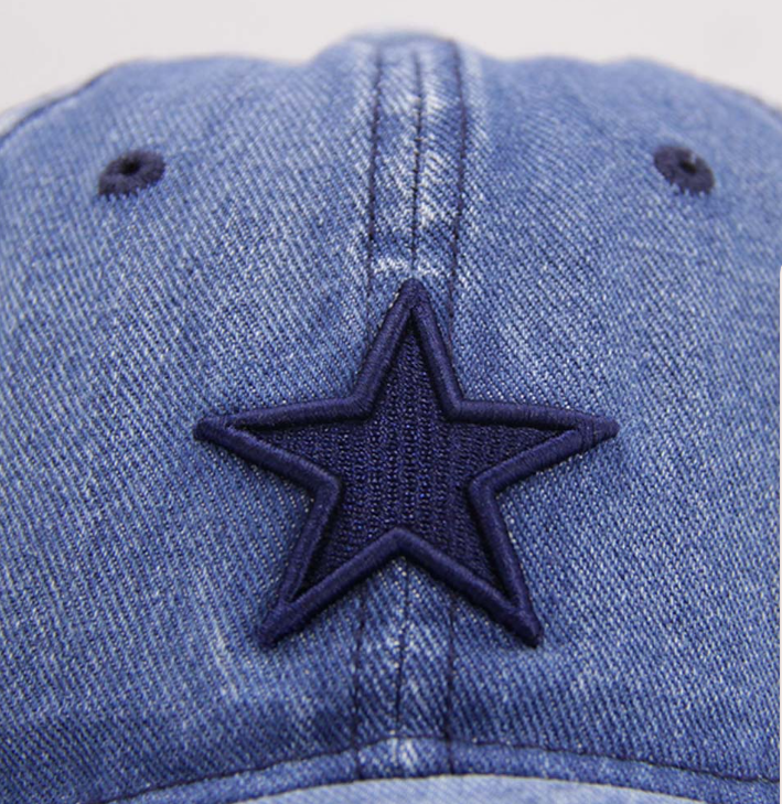Gorra Denim Prelavada Con Estrella Azul-8