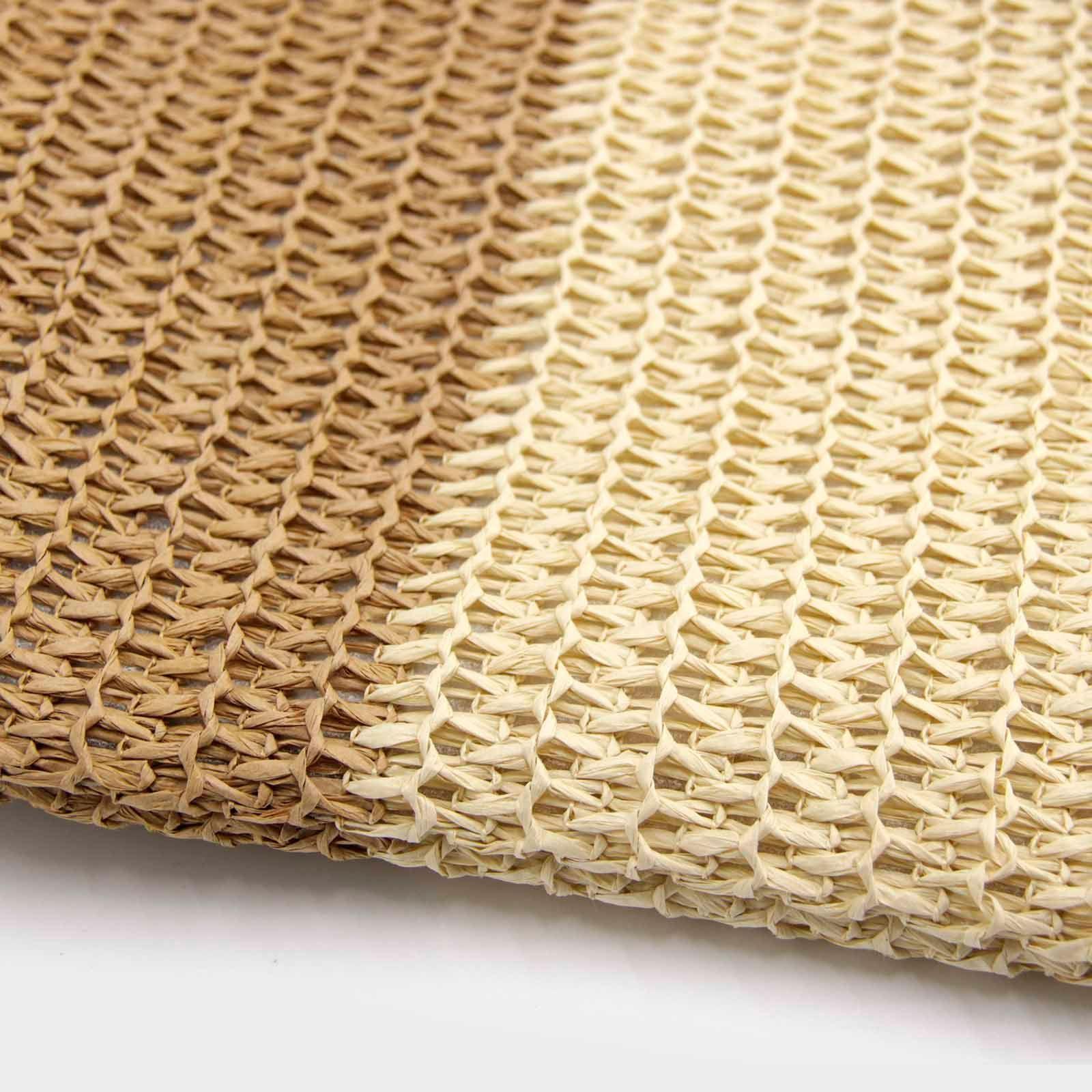 Bolso  de Playa Rafia  color Camel y Crema-3