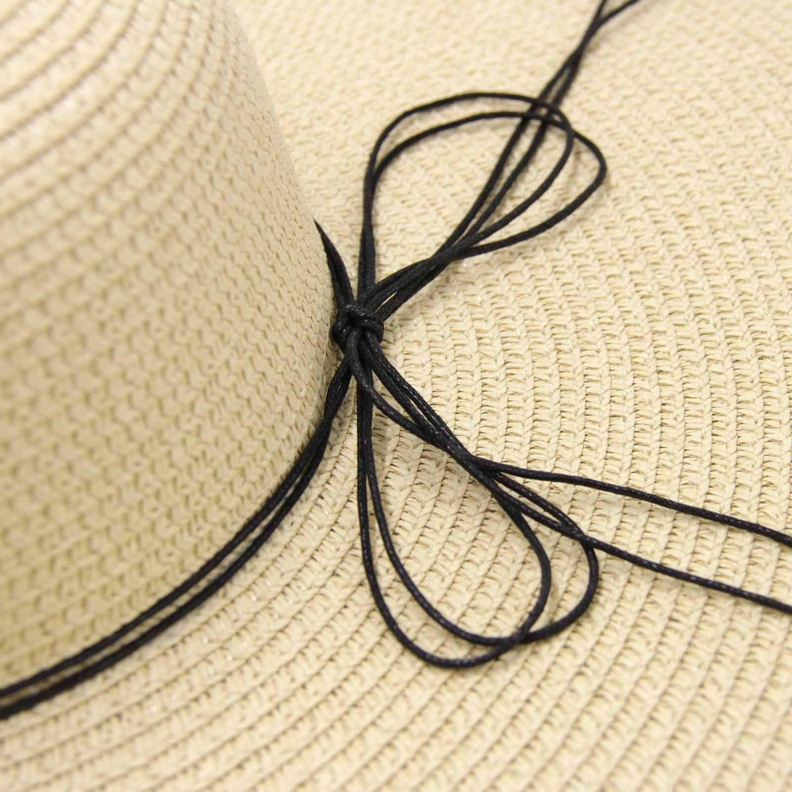 Sombrero rafia ala ancha 15 cm color crema-3