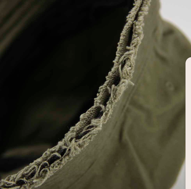 Sombrero Bucket Hat Deflecado Verde musgo-2