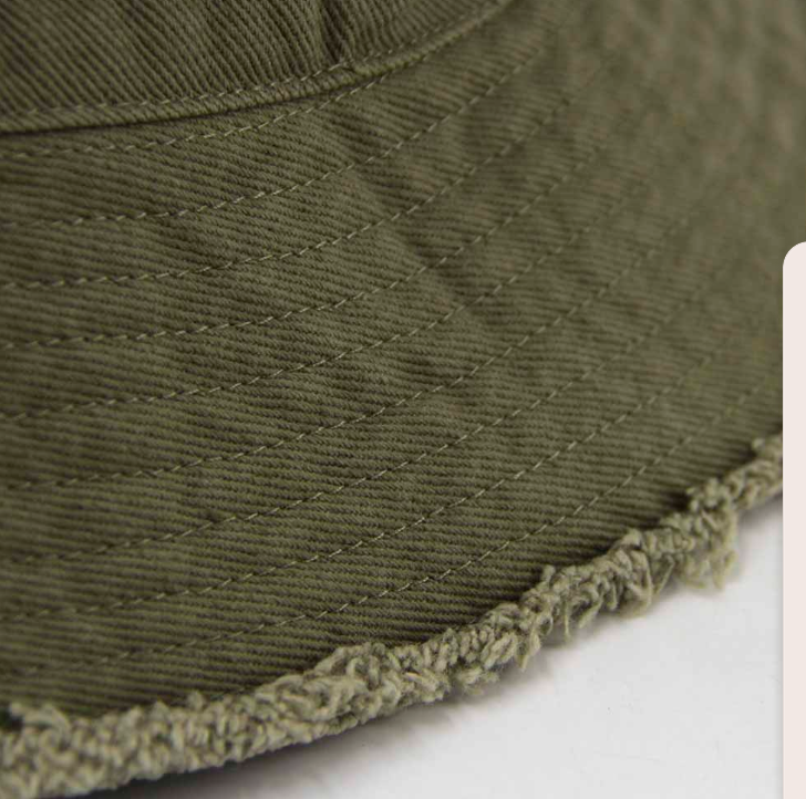 Sombrero Bucket Hat Deflecado Verde musgo-4