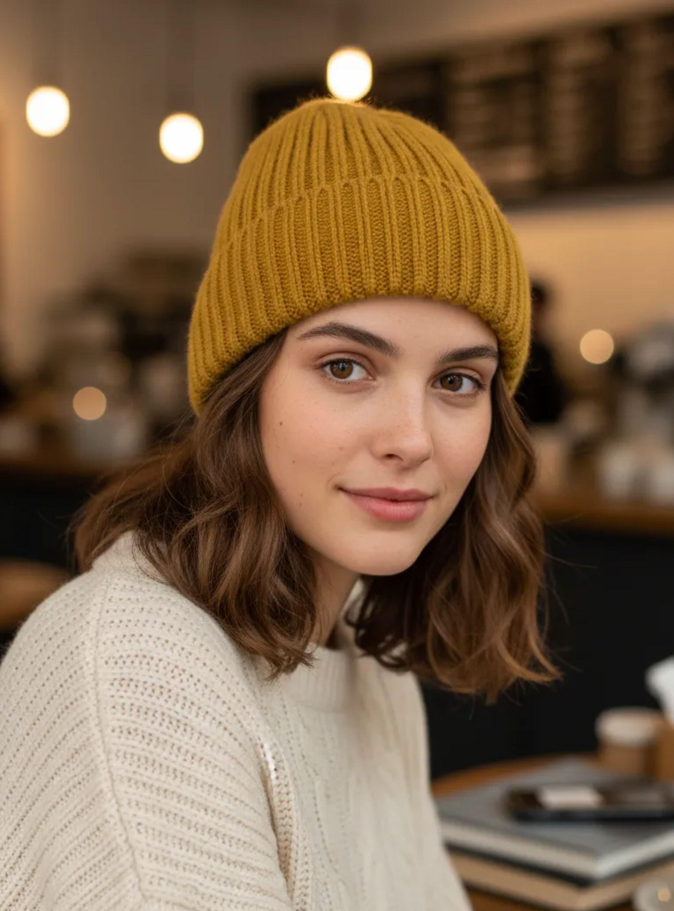 Gorro De Lana Beanie Con Chiporro Otoño 2026-0