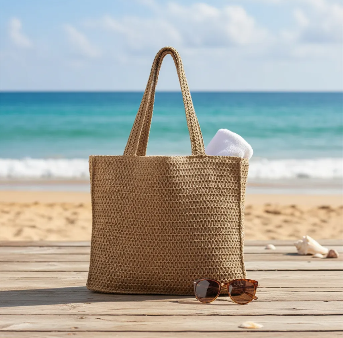 Cartera Tote Bag Rafia Moka-4