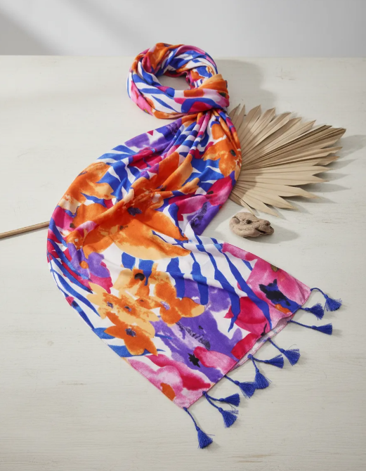 Pareo Estampado floral acuarela-4