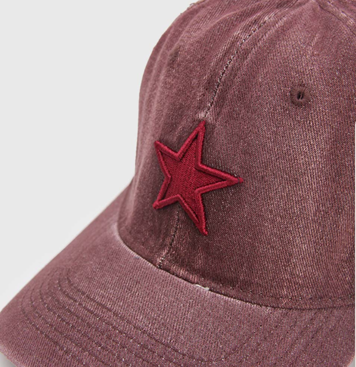 Gorra Denim Prelavada Con Estrella marron-4