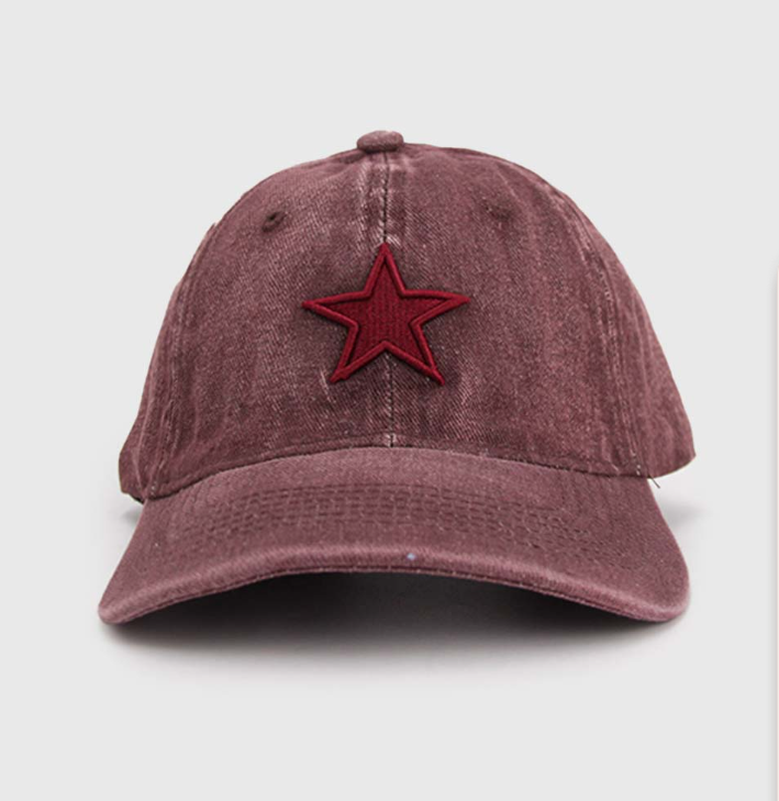 Gorra Denim Prelavada Con Estrella marron-6