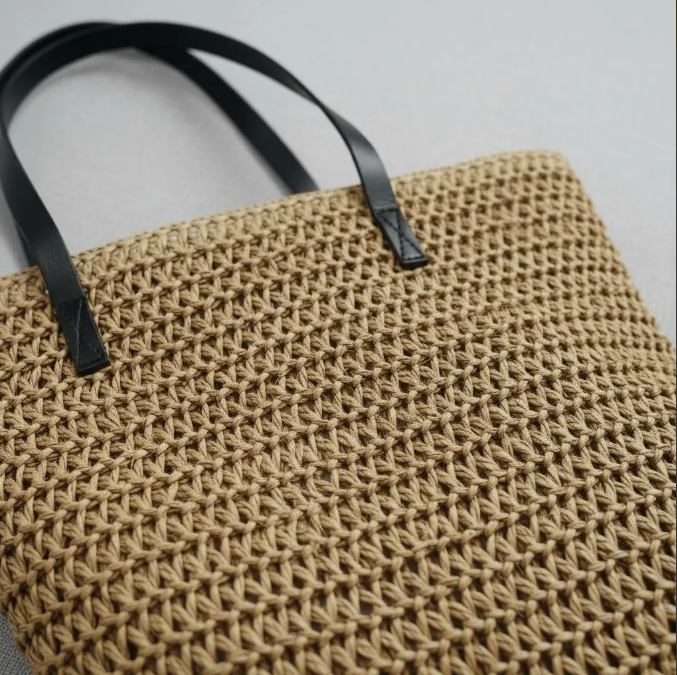 Bolso De Playa Rafia Beige-3