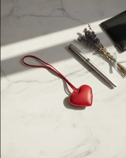 Llavero charm para bolso corazón -2