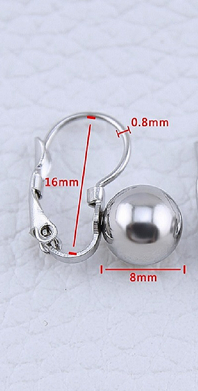 Aros hipoalergenicos Niña Adulto Huggie Esfera-5