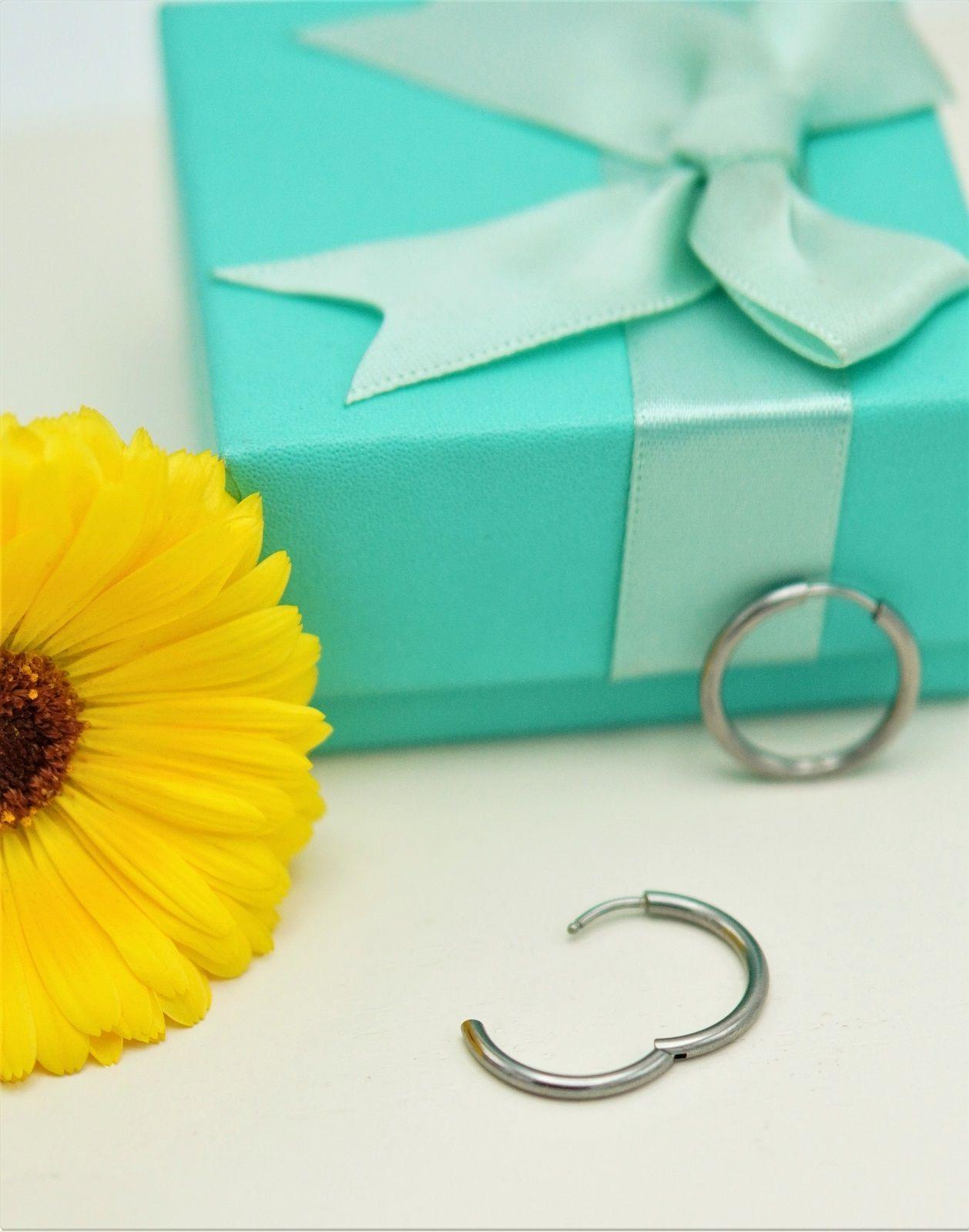 Argollas finas lisas 16mm Titanio ASTM F136-3