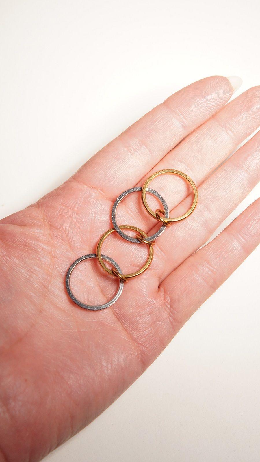 Set 4 anillos apilables Analee chapado en oro 18k-4