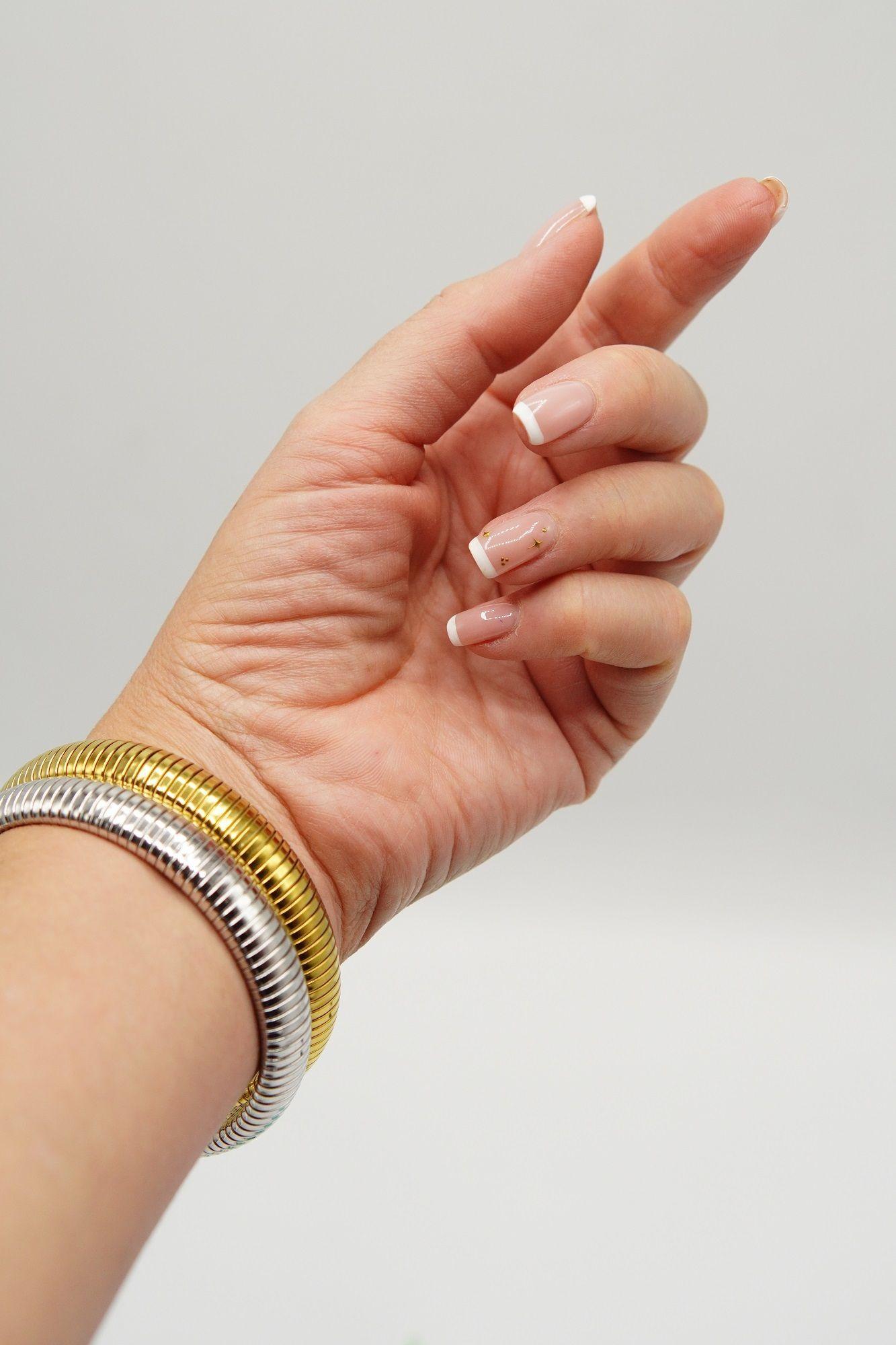 Pack de pulseras elasticas tejido de serpiente hipoalergenicas-3