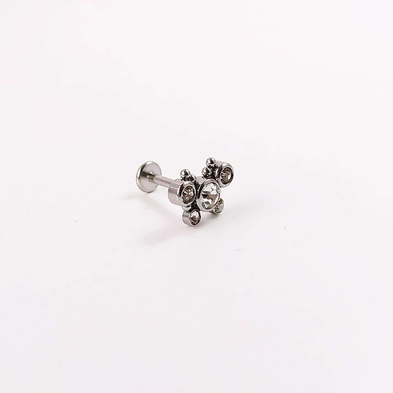 Piercing Oreja Tragus Conch Labret Modelo Mariposa Hipoalergénico Unidad-4