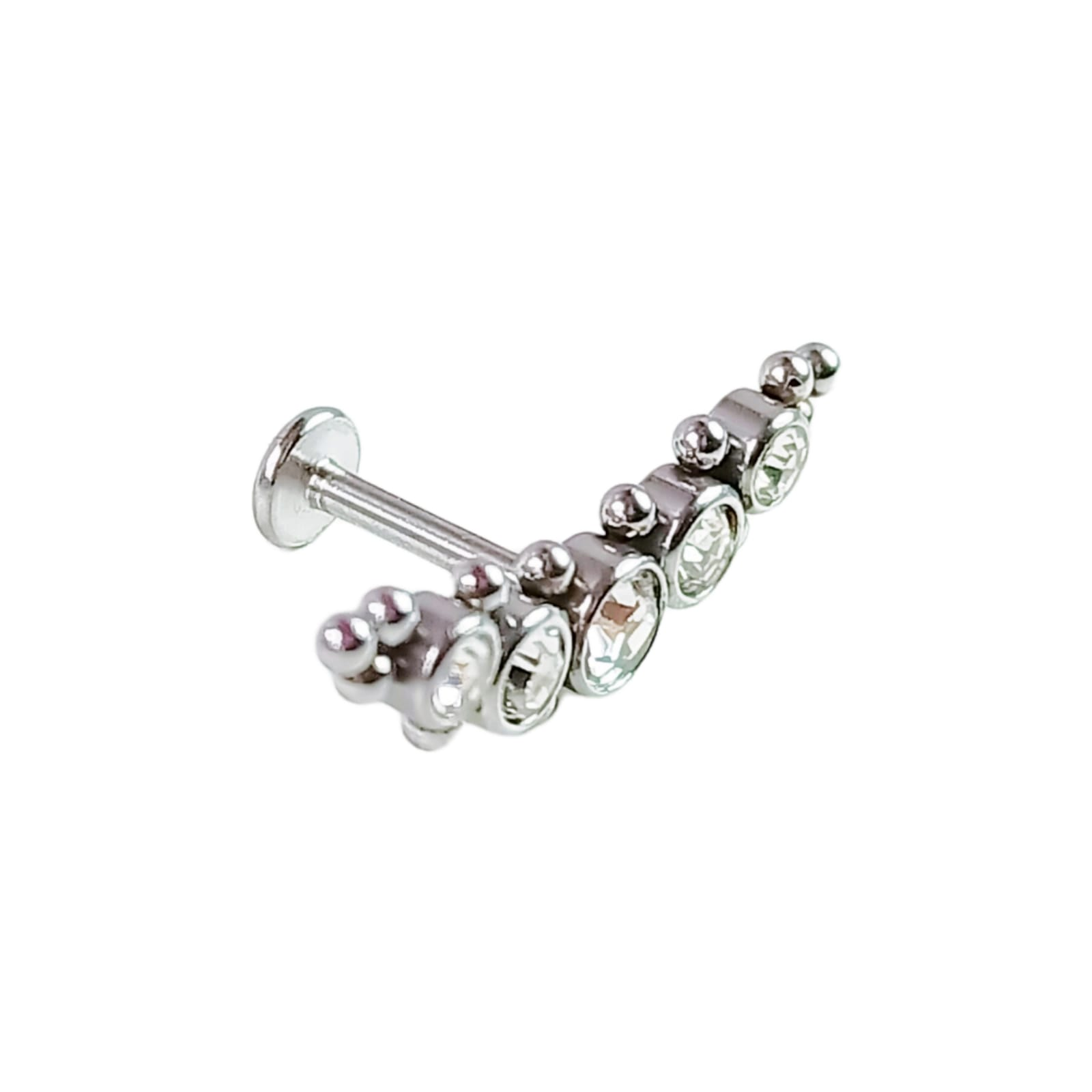 Piercing Oreja Tragus Conch Labret Modelo Media Luna Hipoalergenico Unidad-0
