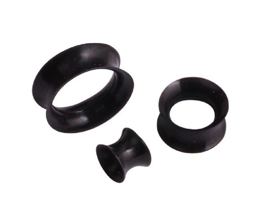 Aros Expansores Oreja 3mm Acampanado Estiradores Silicona-5