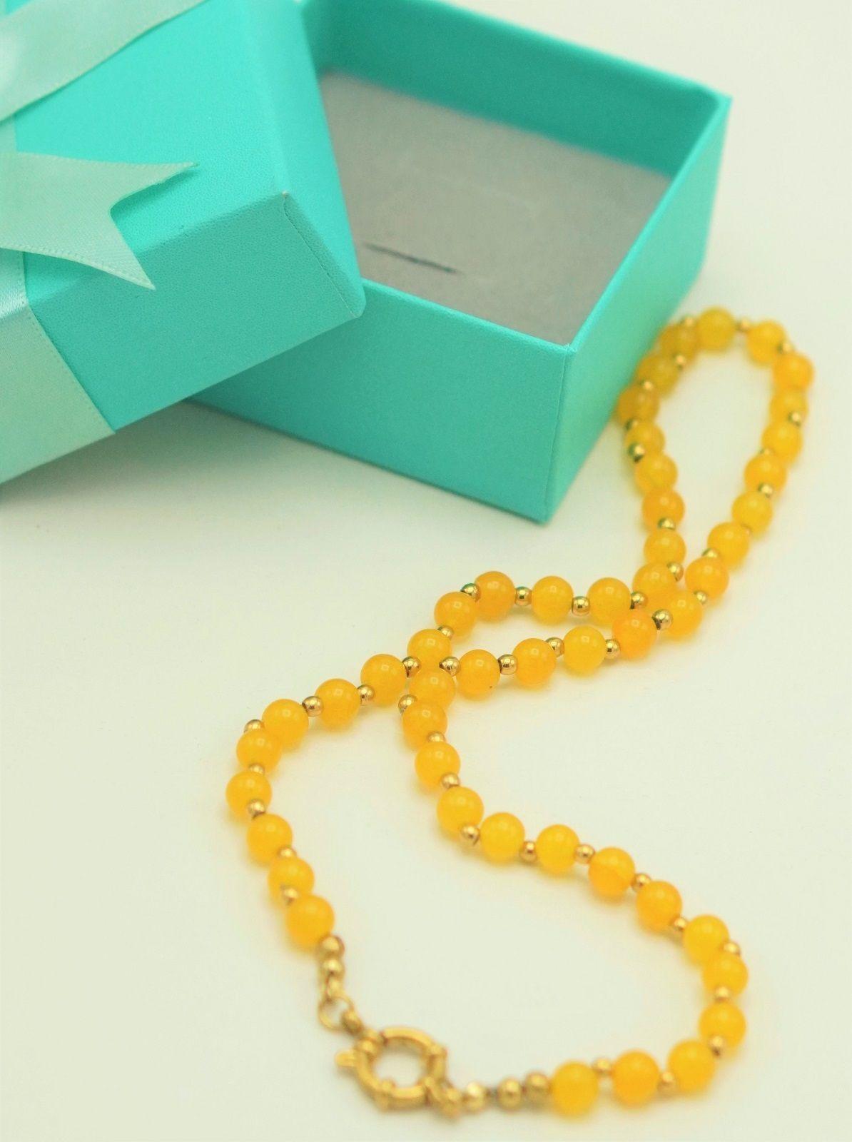 Collar gargantilla Aragonita 6mm chapado en oro 18k Terranova-3