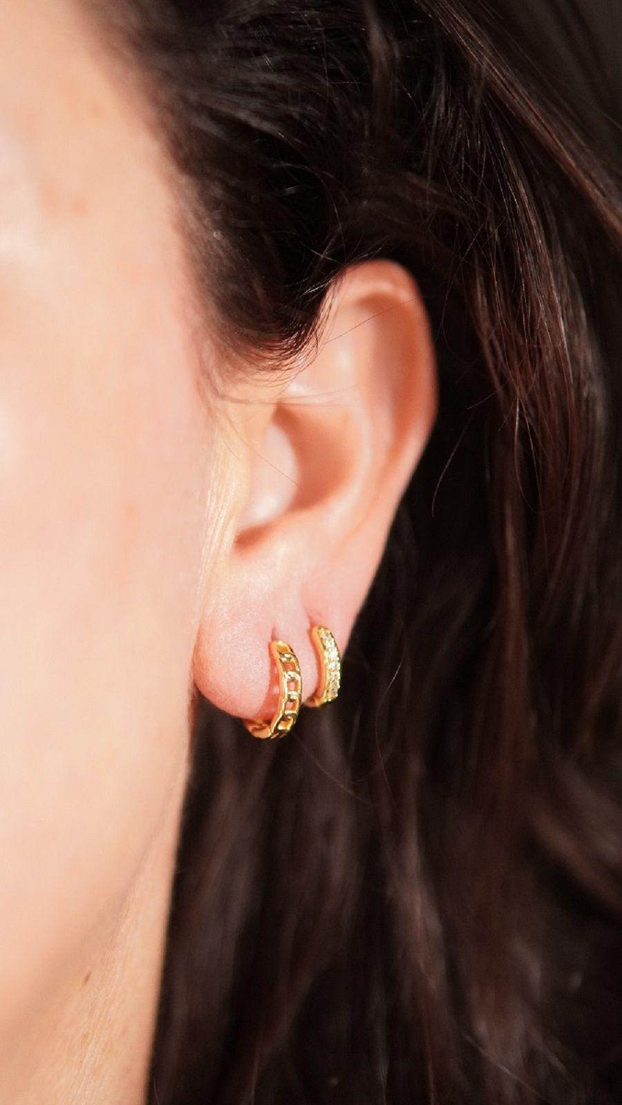 Pack de 4 argollas Gianna chapadas en oro 18k-3