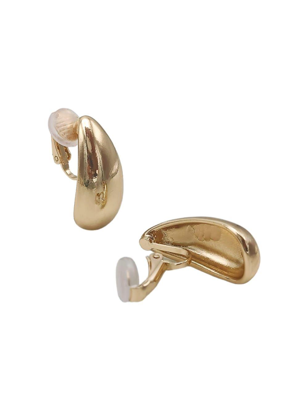 Aros Gota Espejo Earcuff Sin Perforacion Chapado En Oro 18k-3