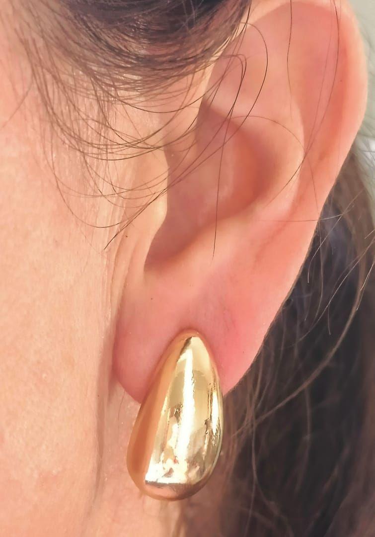 Aros Gota Espejo Earcuff Sin Perforacion Chapado En Oro 18k-4