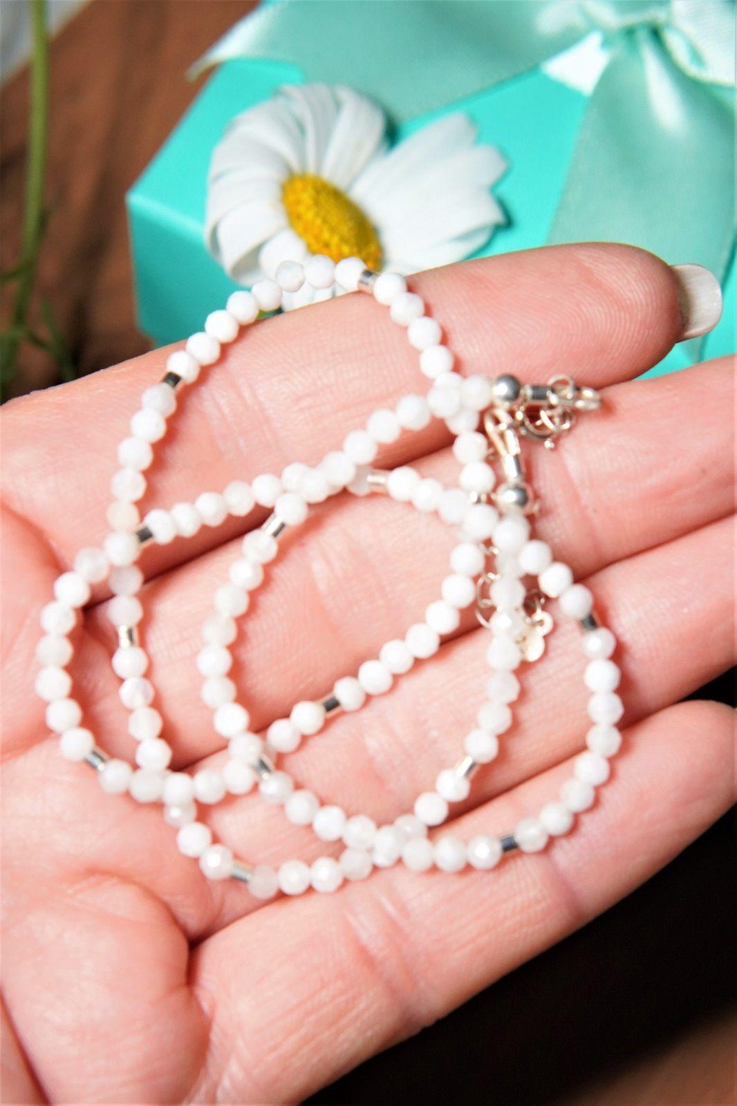 Collar gargantilla Piedra Luna 3mm plata fina 925 Terranova-3