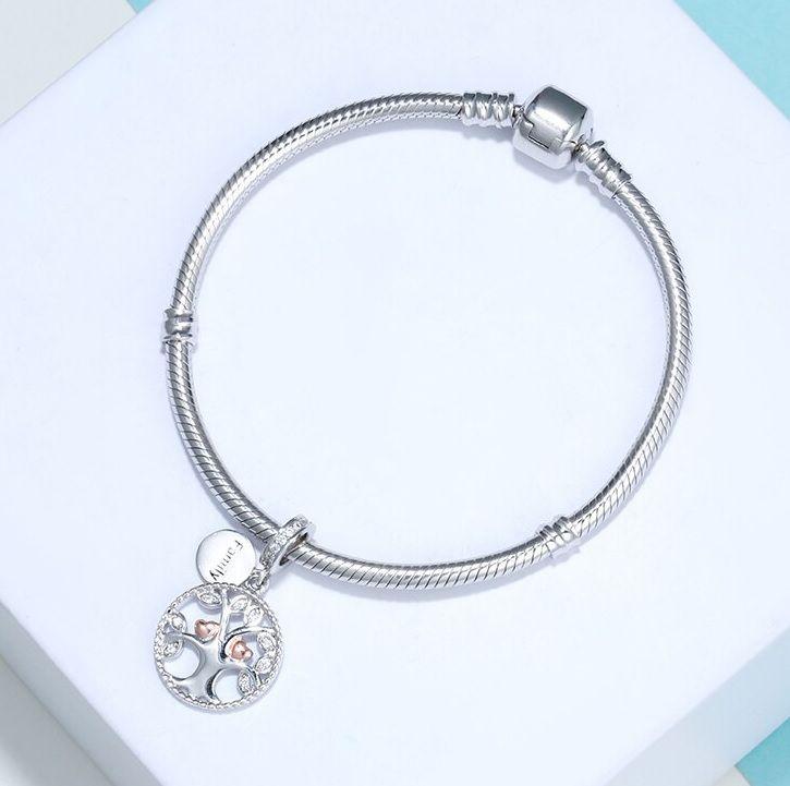 Charm dije abalorio plata 925 Árbol de la vida-3