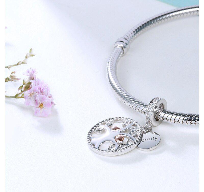 Charm dije abalorio plata 925 Árbol de la vida-5