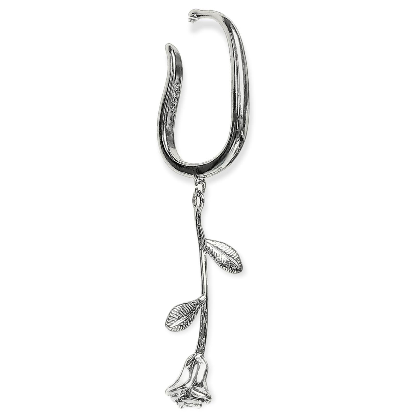 Pack Earcuff Rosa Argolla Unidad Plateada Piercing Moderno-4