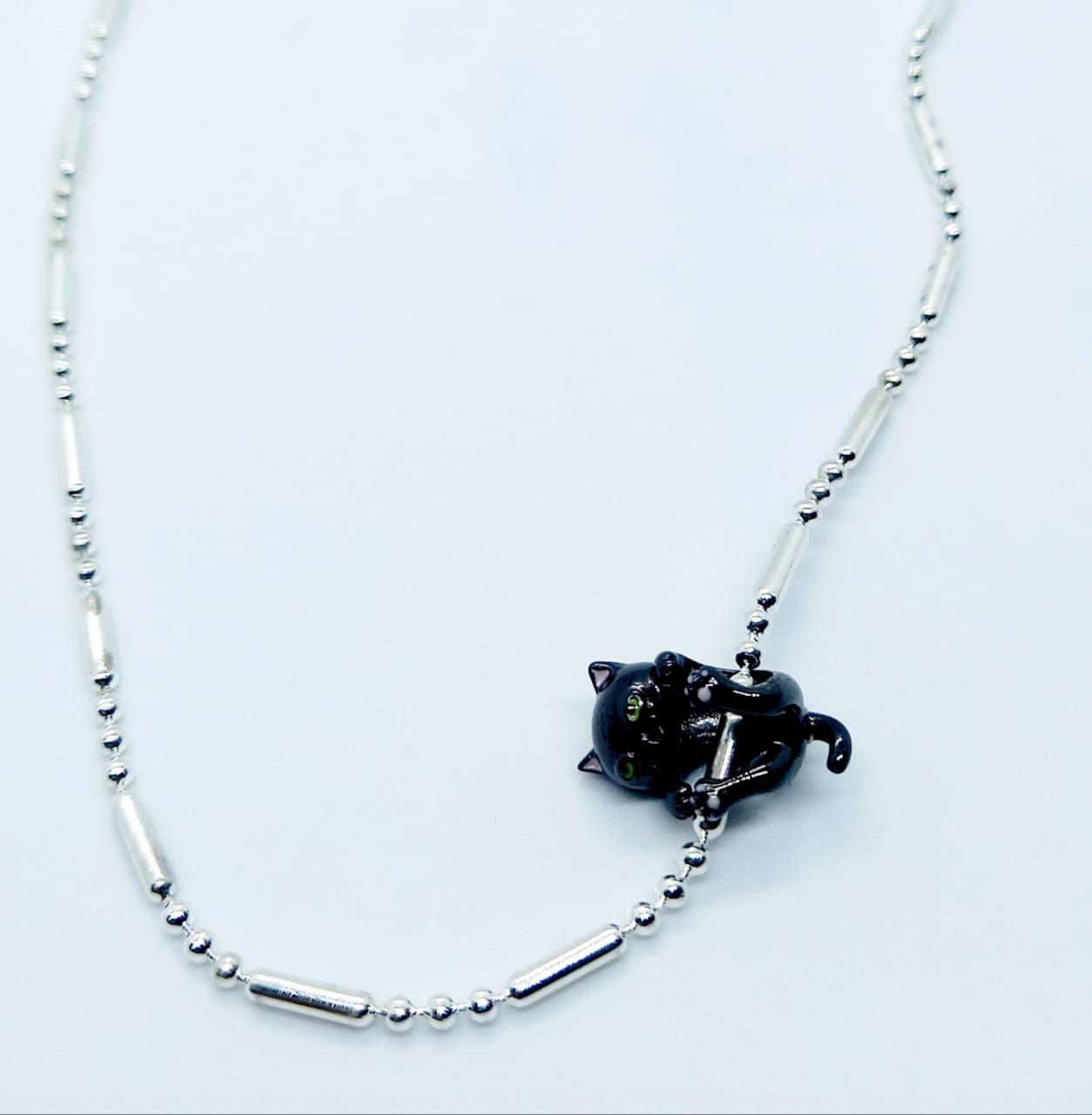 Charm dije abalorio gato gatito pulsera colgante plata 925 -3