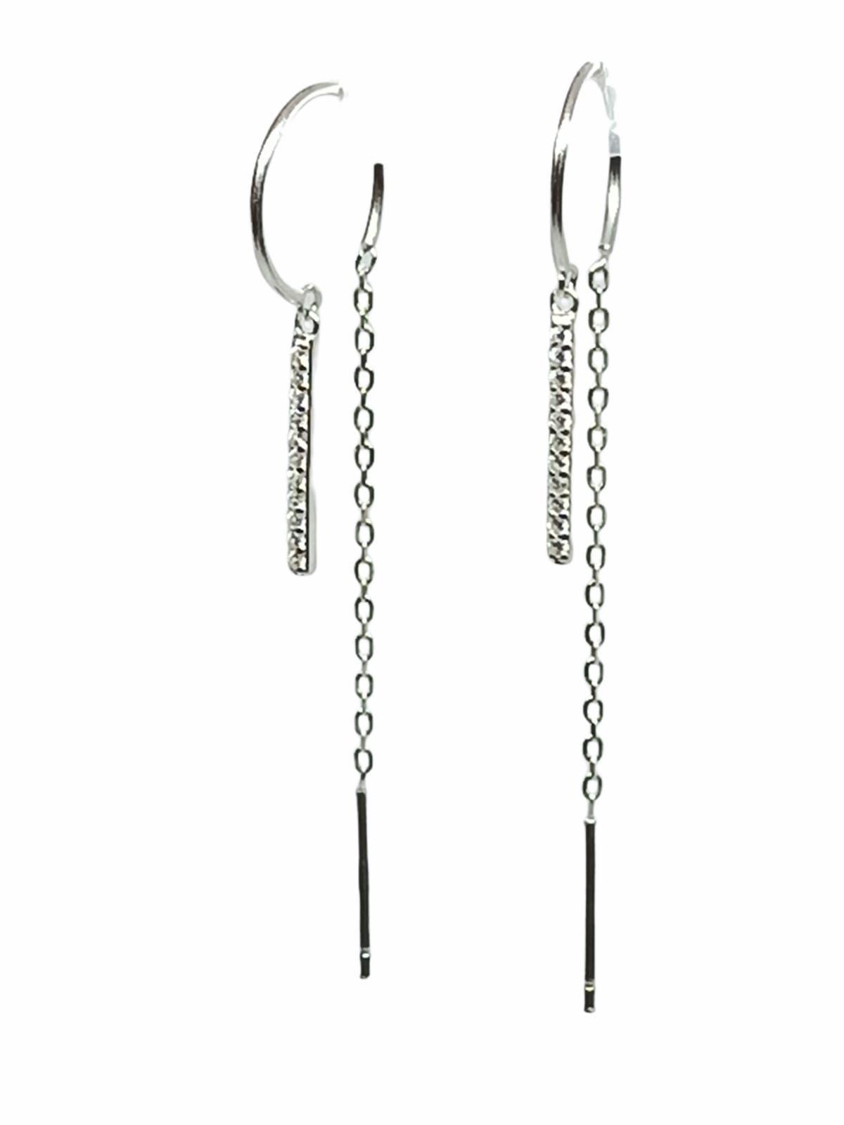 Pendientes Monolith en plata fina ley S925-0