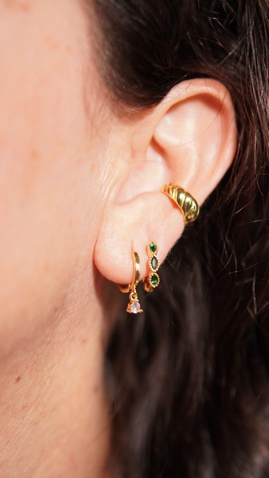 Pack de 4 aros Verona chapados en oro 18k-2