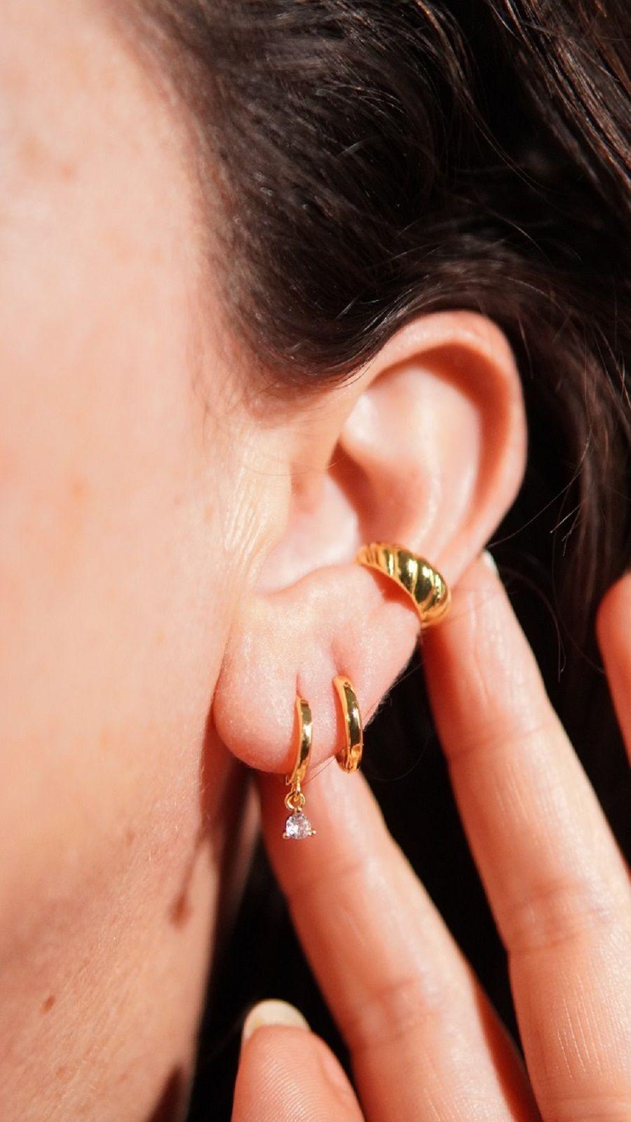 Pack de 4 aros Verona chapados en oro 18k-3