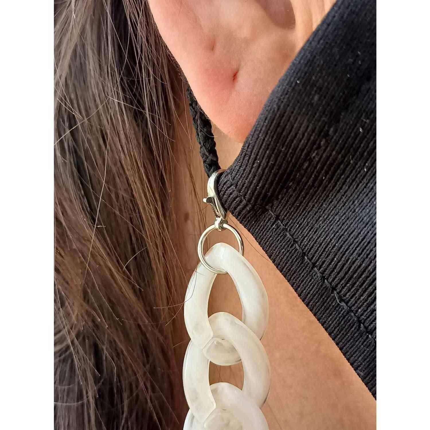 Sujetador Eslabones de Lentes o mascarilla Marfil-5