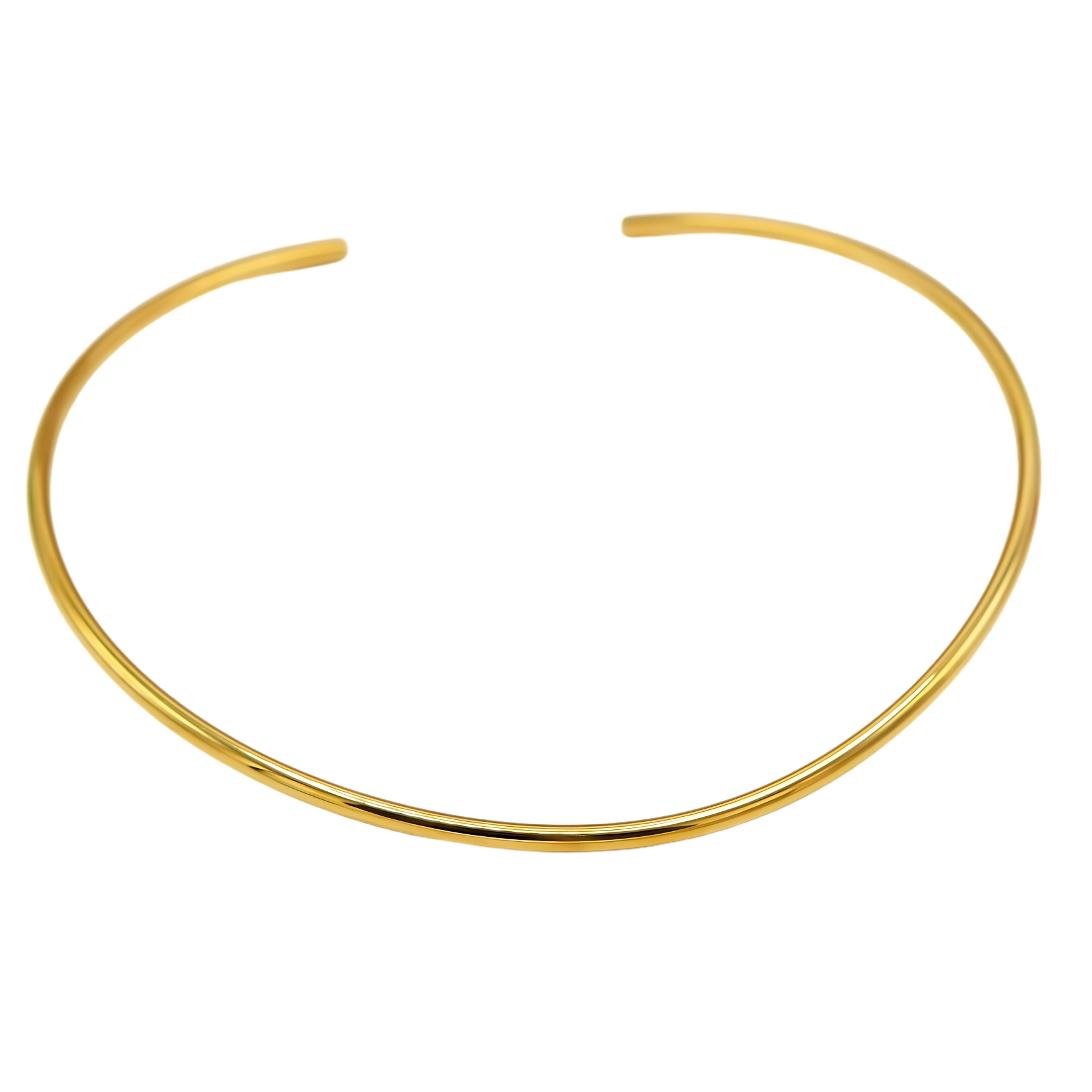 Collar rigido Susan choker chapado en oro 18k-0
