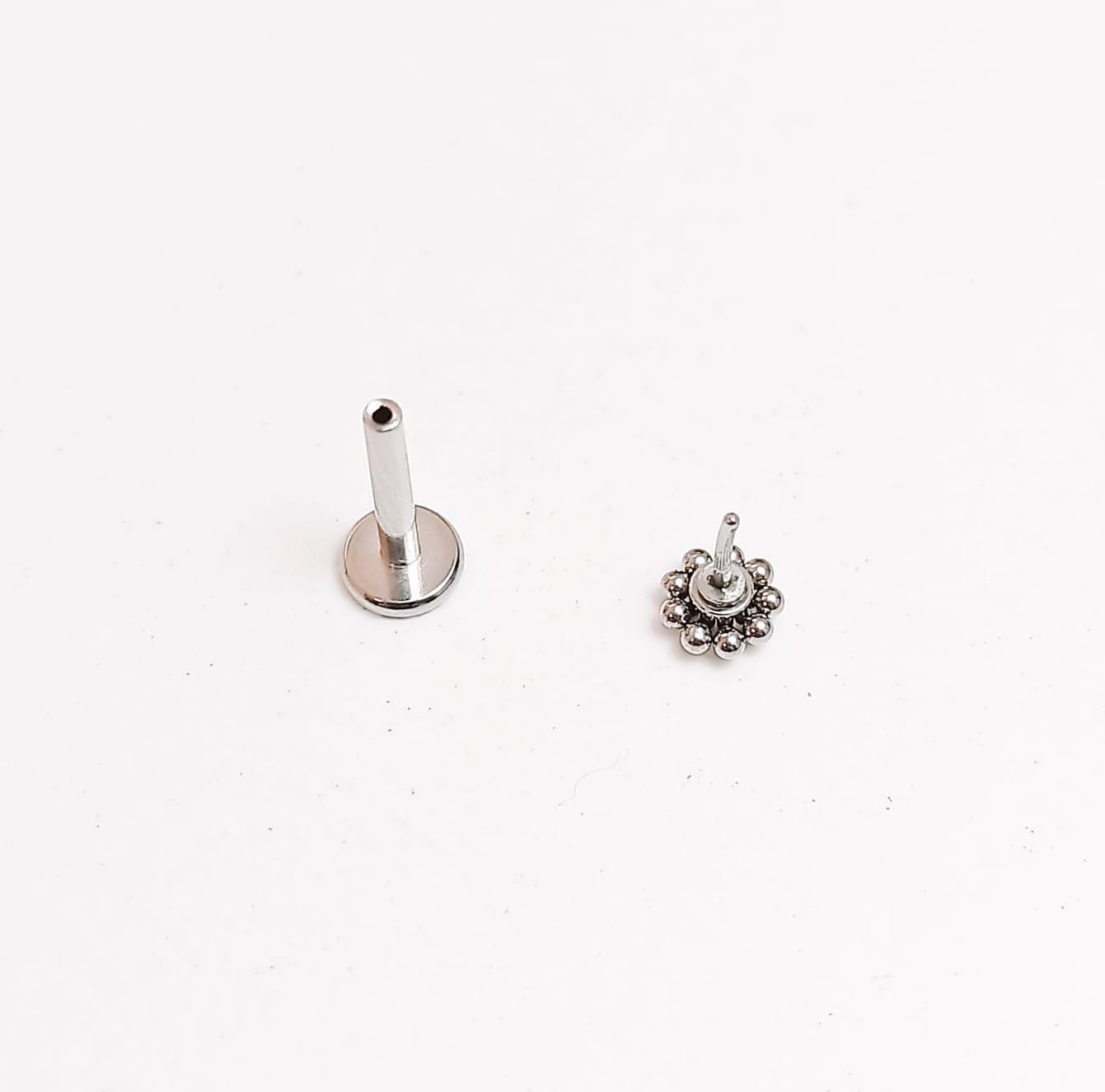 Set Piercing Modelo Geo Acero Quirúrgico Nostril Labret Punto De Luz-3