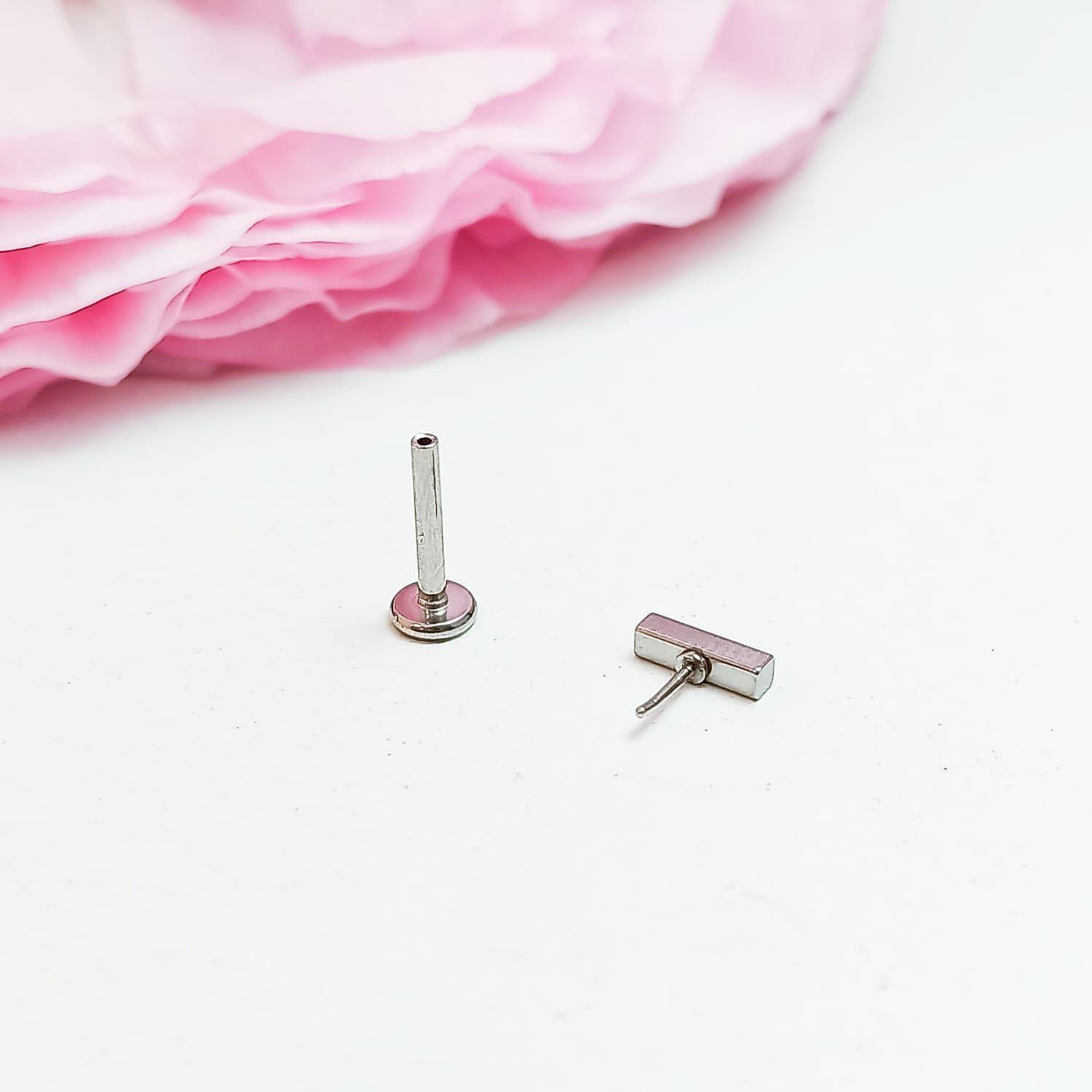 Set Piercing Modelo Geo Acero Quirúrgico Nostril Labret Punto De Luz-4