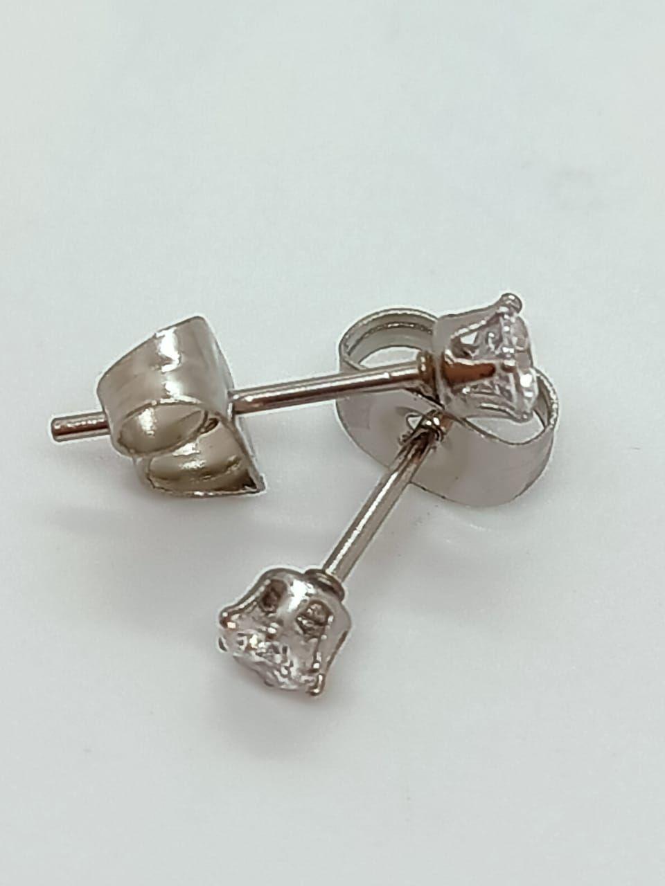 Aros Punto de Luz 3mm Acero Quirúrgico hipoalergénico Zirconia -1