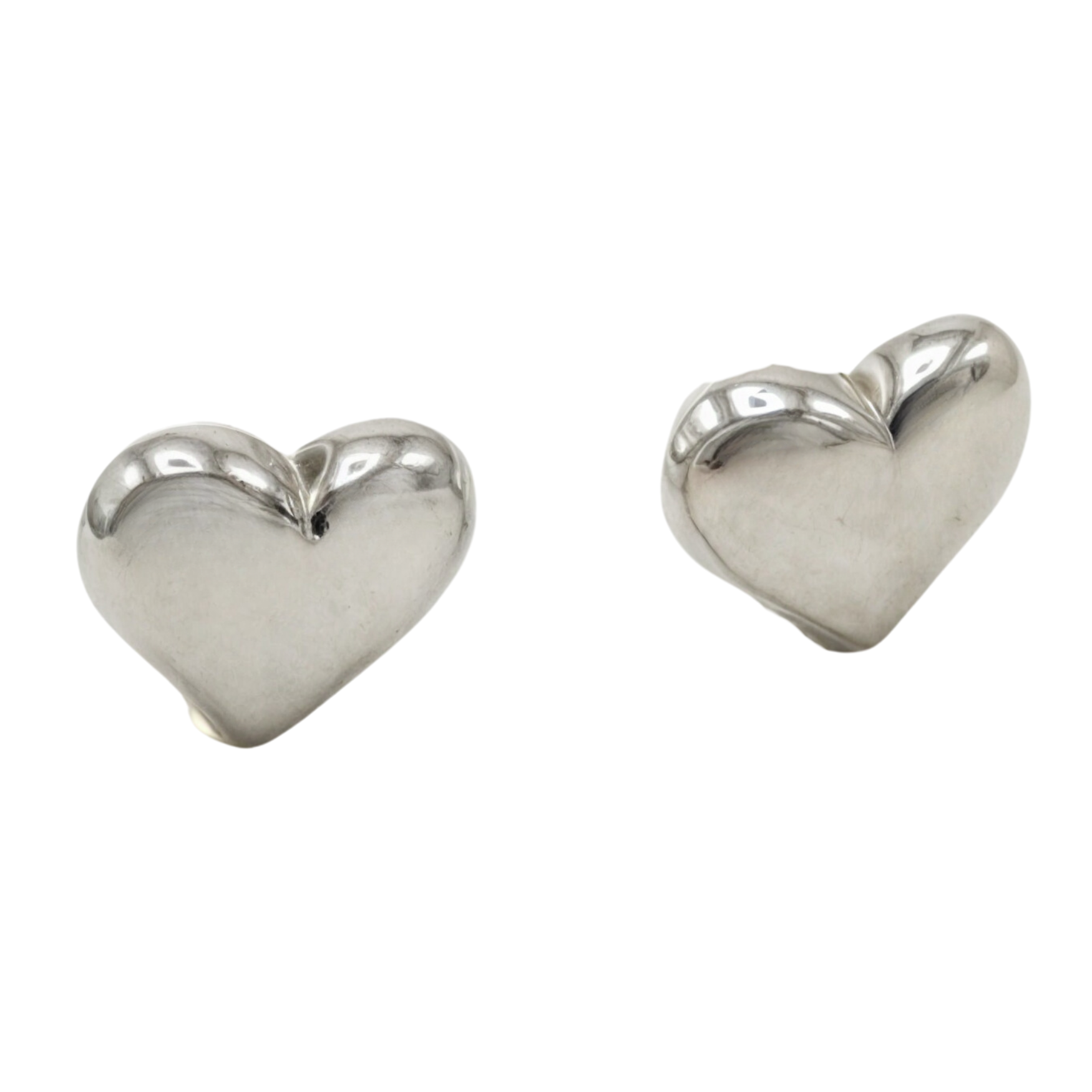 Aros Sin Perforacion corazon chunky bañado En plata-5
